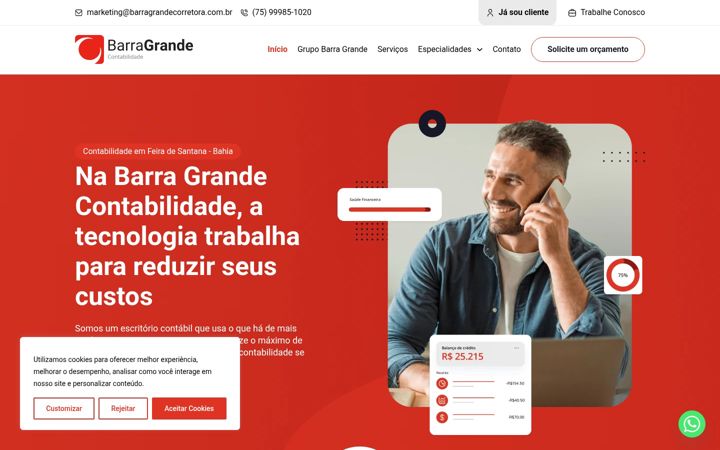 Skærmbillede af barragrandecontabilidade.com.br