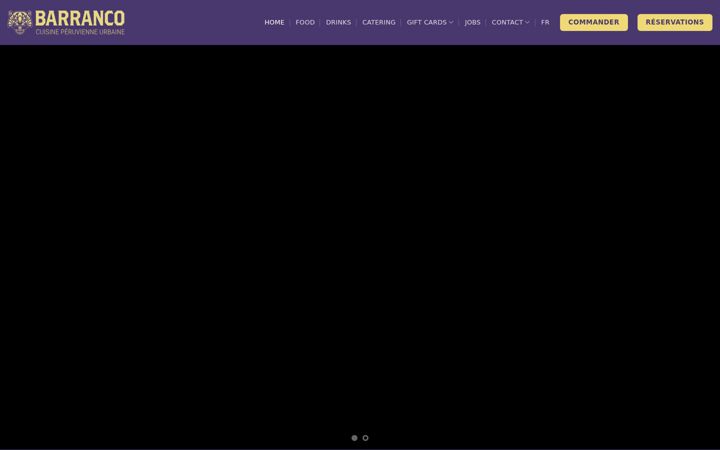 Screenshot of barrancorestaurant.com