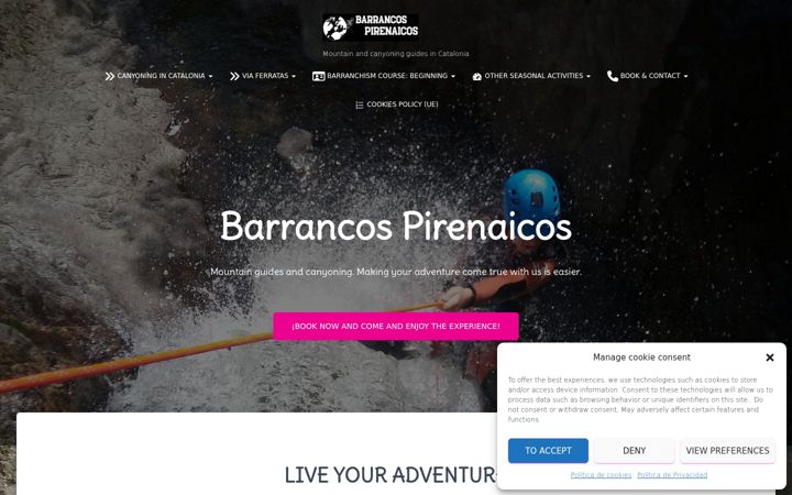 Screenshot of barrancospirenaicos.es
