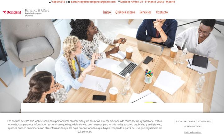 Screenshot of barrancoyalfaroseguros.com