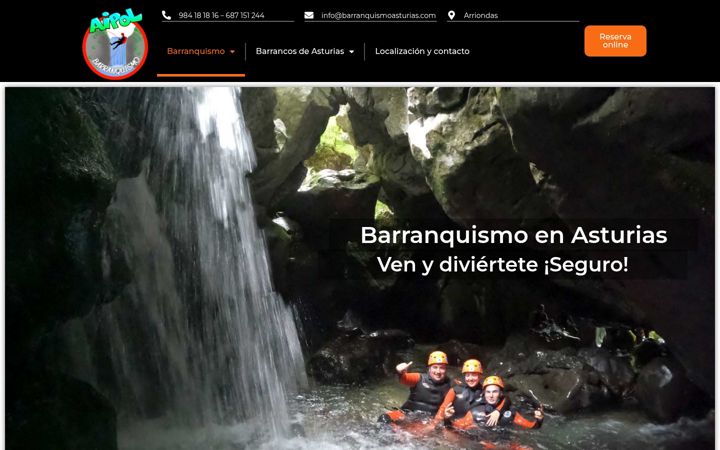 Screenshot of barranquismoasturias.com