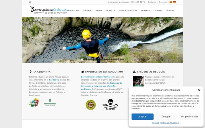 Screenshot of barranquismoenlacerdanya.com