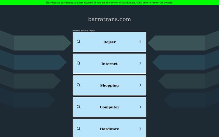 Screenshot of barratrans.com