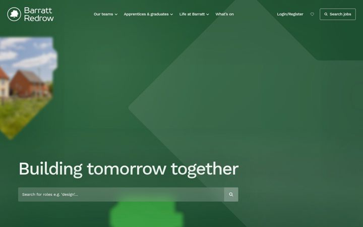 Screenshot of barrattcareers.co.uk
