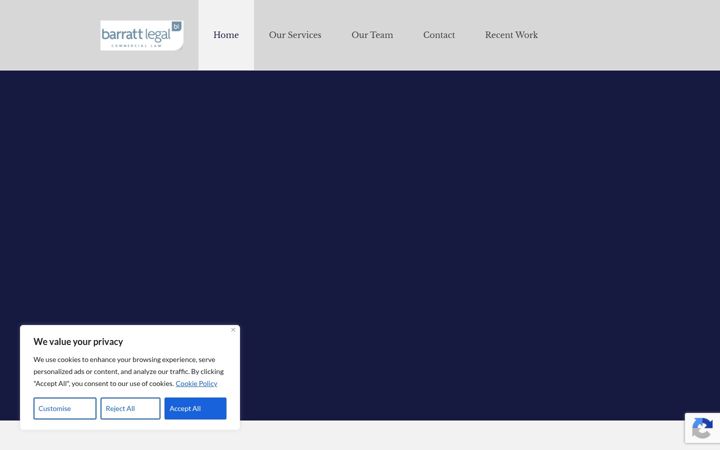 Screenshot of barrattlegal.com