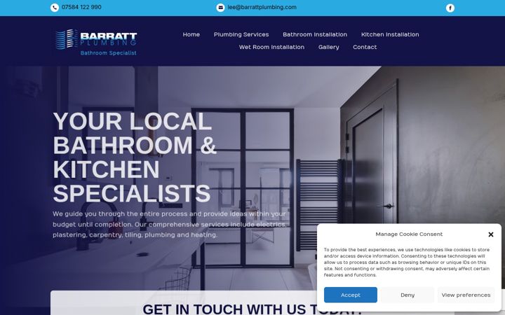 Screenshot of barrattplumbing.com