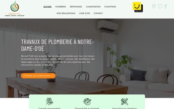 Screenshot of barrault-plomberieclimatisation.fr