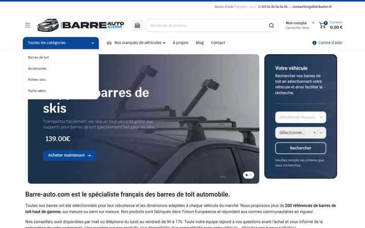 Screenshot of barre-auto.com