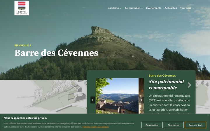 Screenshot of barredescevennes.fr