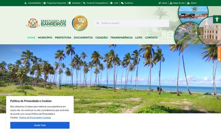 Screenshot of barreiros.pe.gov.br