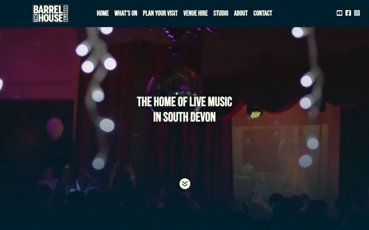 Screenshot of barrelhousetotnes.co.uk