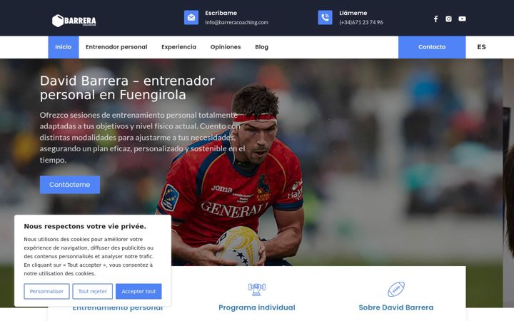 Screenshot of barreracoaching.com