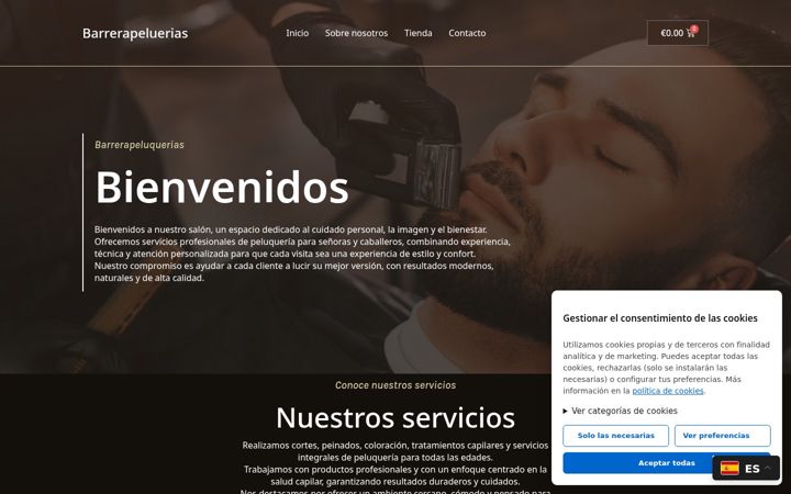 Screenshot of barrerapeluerias.com