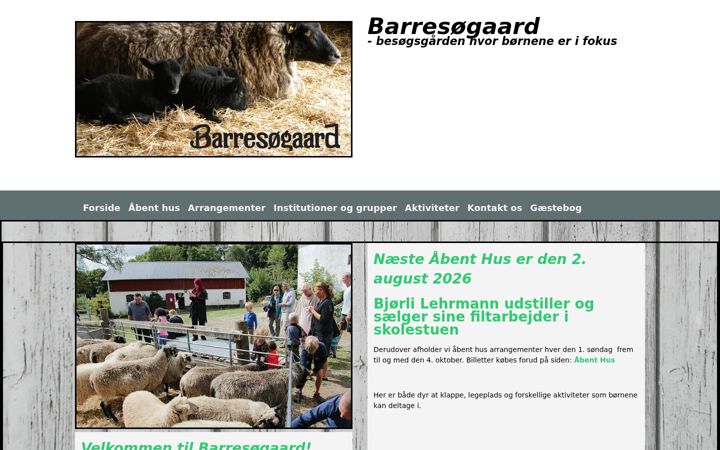 Screenshot of barresoegaard.dk