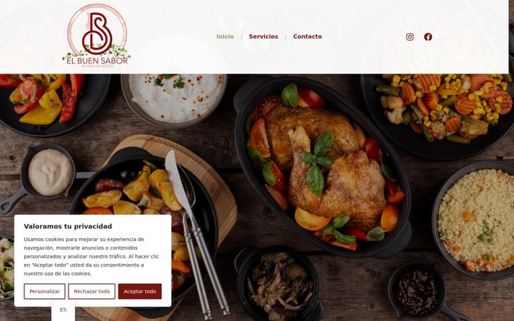 Screenshot of barrestauranteelbuensabor.com