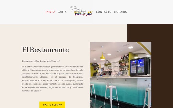 Screenshot di barrestaurantevenami.net
