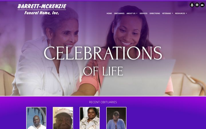 Screenshot of barrettmckenziefh.com