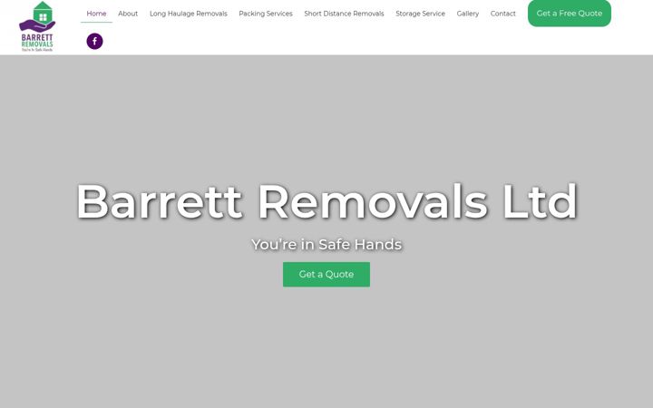 Screenshot of barrettremovals.co.uk