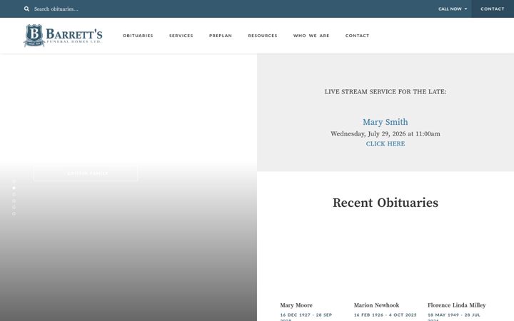 Screenshot of barretts.ca