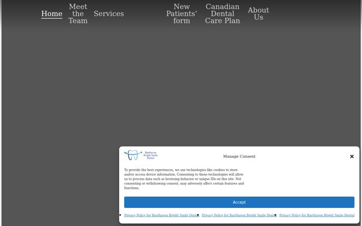 Screenshot of barrhavenbrightsmiledental.com