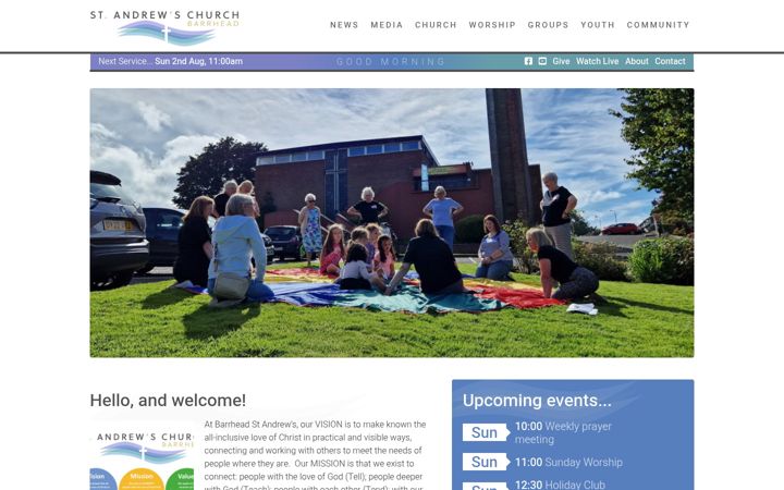 Screenshot of barrhead-standrewschurch.org.uk