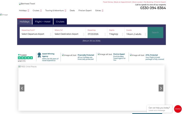 Screenshot of barrheadtravel.co.uk