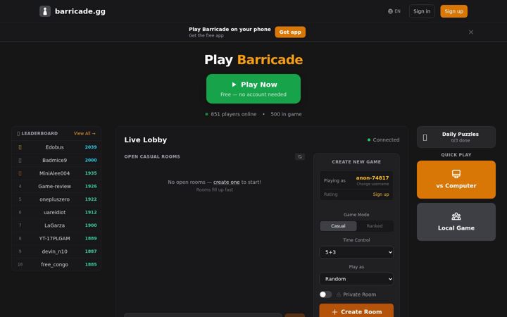 Screenshot of barricade.gg