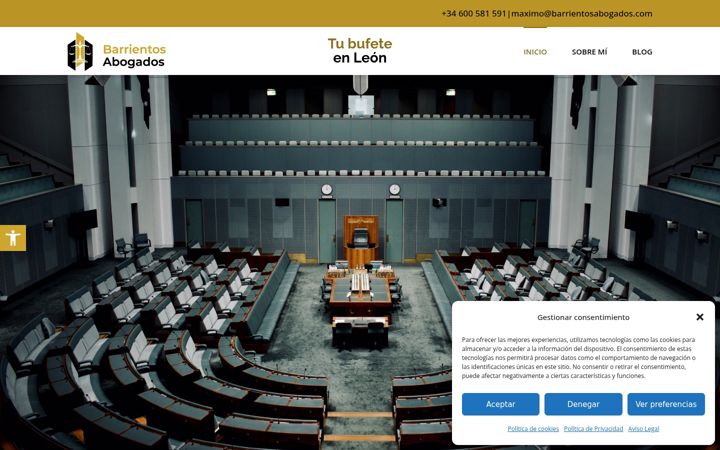 Screenshot of barrientosabogados.com