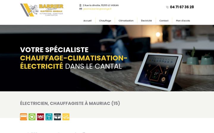 Screenshot of barrier-chauffage-electricite.fr
