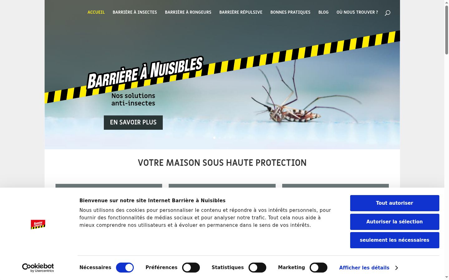 Screenshot of the consent banner shown before any interaction