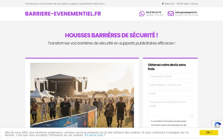 Screenshot of barriere-evenementiel.fr
