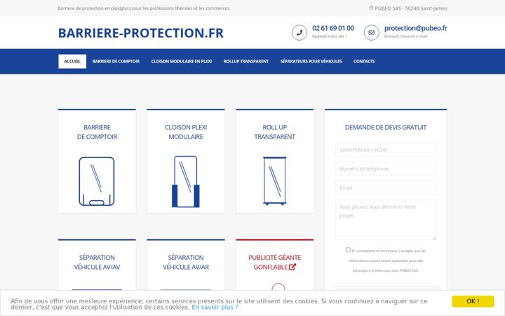 Screenshot of barriere-protection.fr