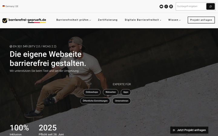Screenshot of barrierefrei-geprueft.de