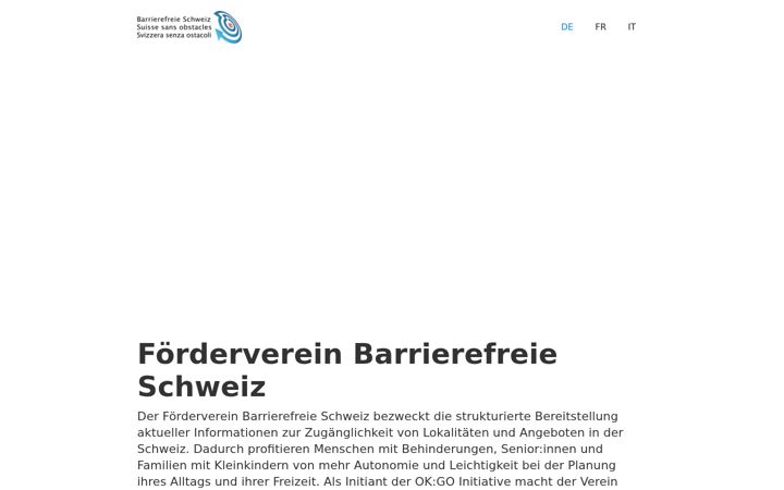 Screenshot of barrierefreieschweiz.ch