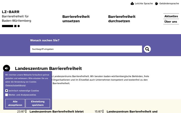 Screenshot of barrierefreiheit-bw.de
