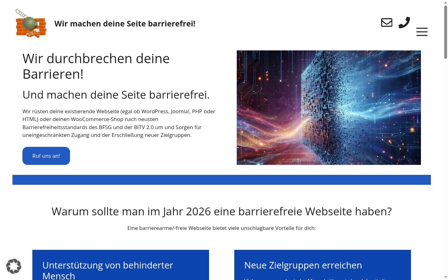 Capture d'écran de la bannière de consentement affichée avant toute interaction