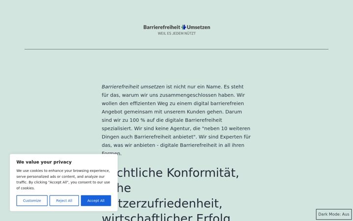 Screenshot of barrierefreiheit-umsetzen.de
