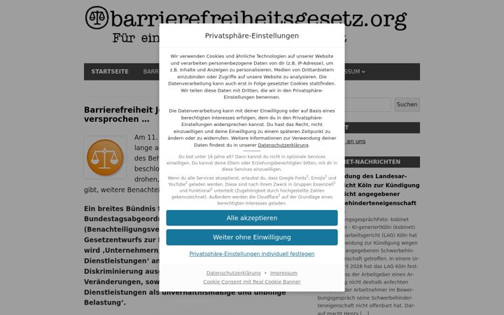 Ekrano kopija barrierefreiheitsgesetz.org