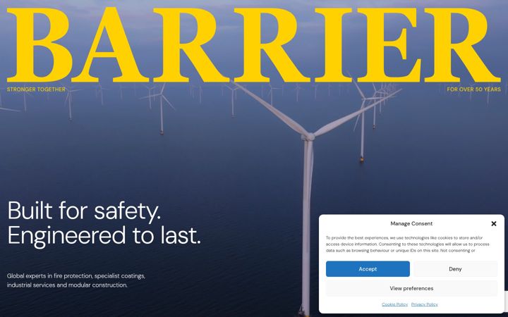 Screenshot of barriergroup.com