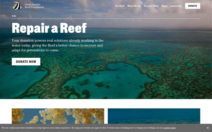 Ekrano kopija barrierreef.org