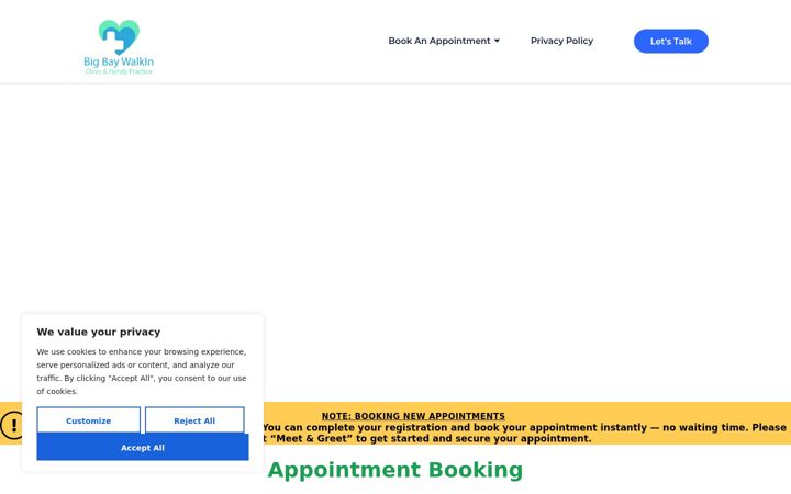 Screenshot of barriesouthwalkinclinic.ca