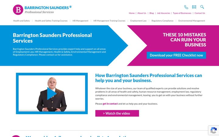 Screenshot ta' barringtonsaunders.co.uk