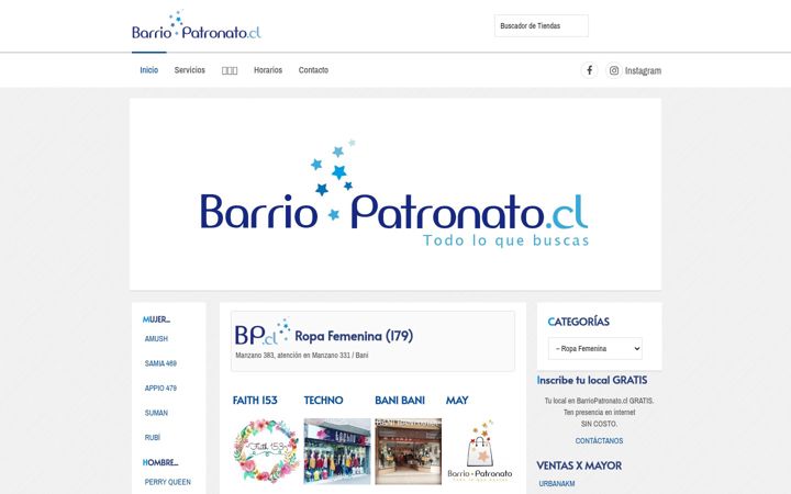 Screenshot of barriopatronato.cl