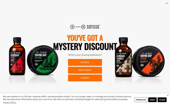 Screenshot of barristerandmann.com