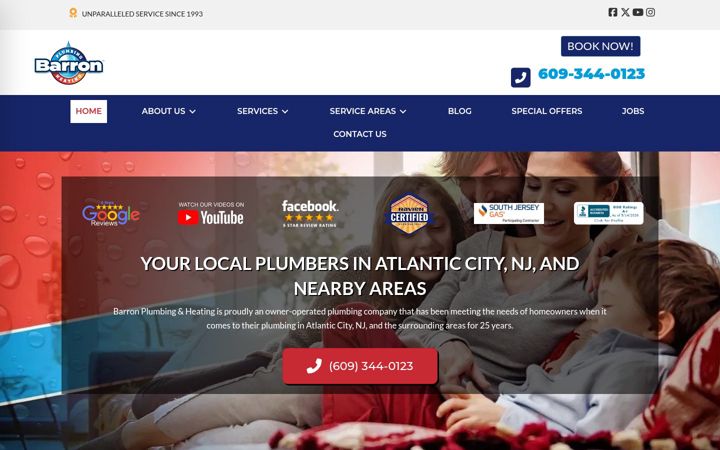 Screenshot of barronplumbingandheating.com