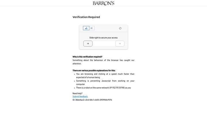 Screenshot ta' barrons.com
