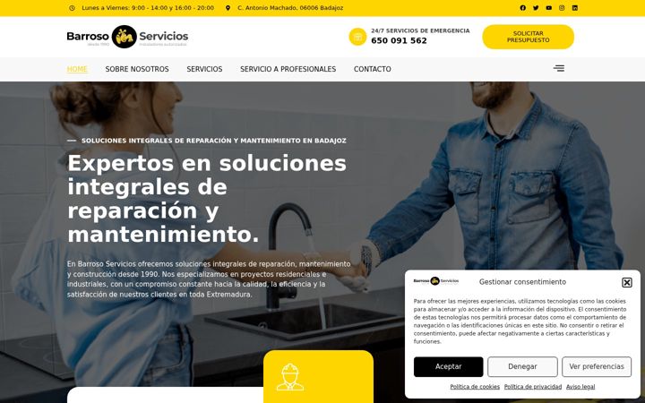 Screenshot of barrososervicios.com