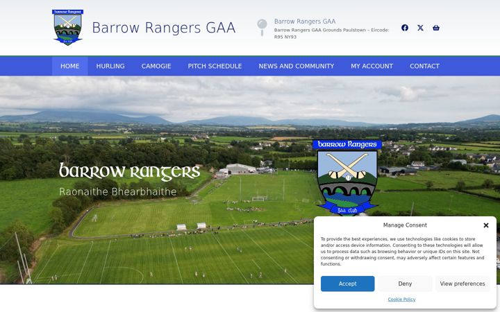 Screenshot of barrowrangers.ie