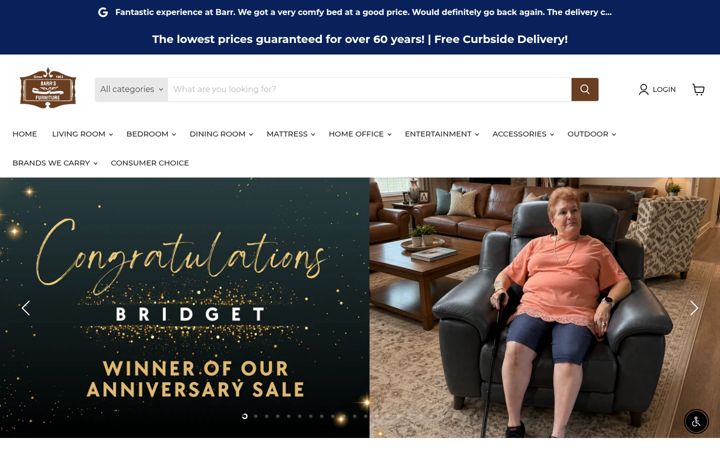 Screenshot of barrs-furniture.com