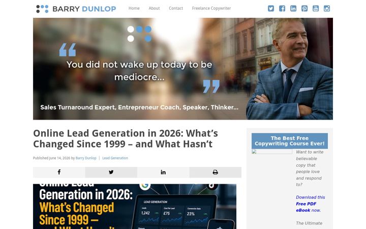 Skærmbillede af barrydunlop.com